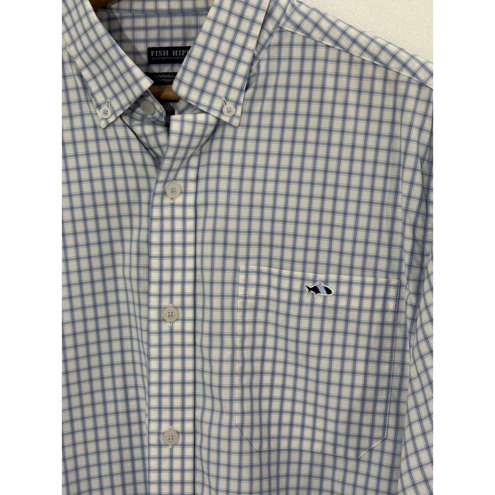 Fish Hippie Flatwater Collection Plaid Button Up Fishing Shirt M Gorpcore 0632